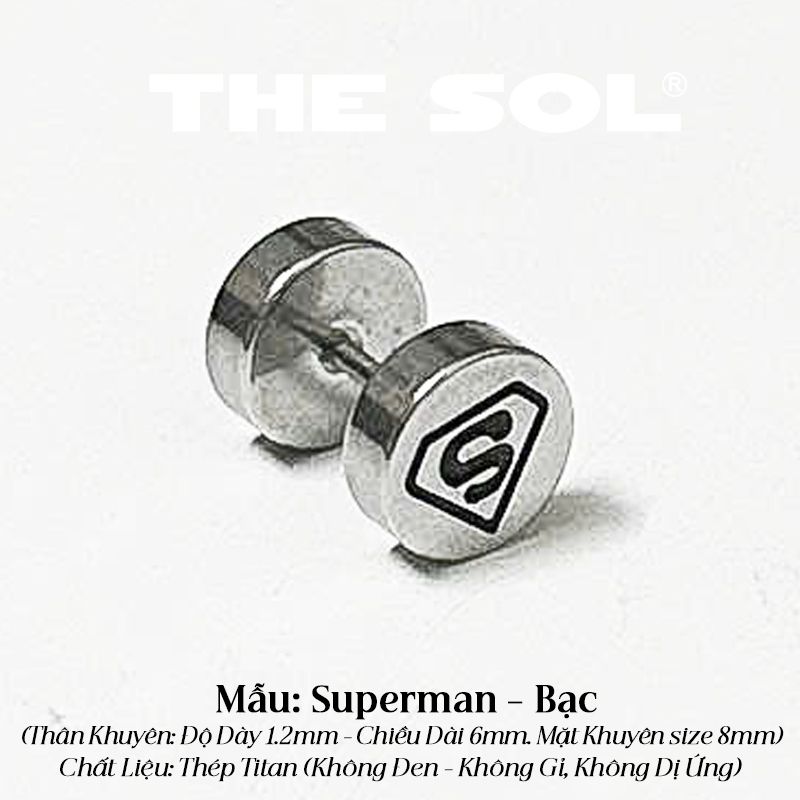  Khuyên Tai Titan Unisex The Superman 
