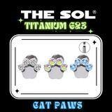  Khuyên Tai TITANIUM G23 FLATBACK Cat Paws 