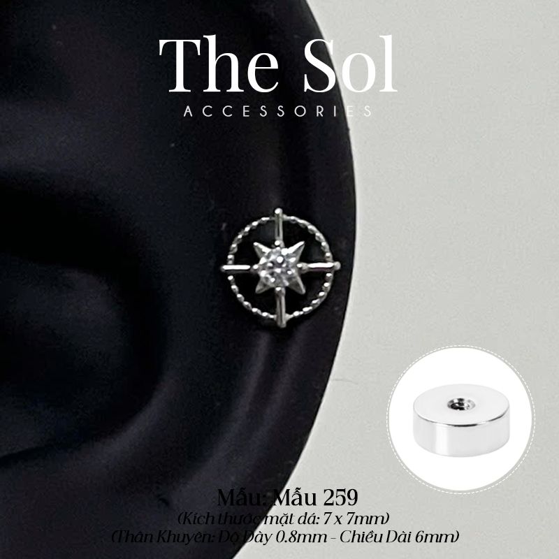  Khuyên Tai Thép Xi Mạ The Position - Mẫu 259 