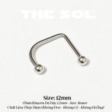  Khuyên Môi Titan Unisex Chữ U Bi Tròn 