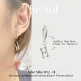  Khuyên Tai Titan The Alphabet - Mẫu T172 