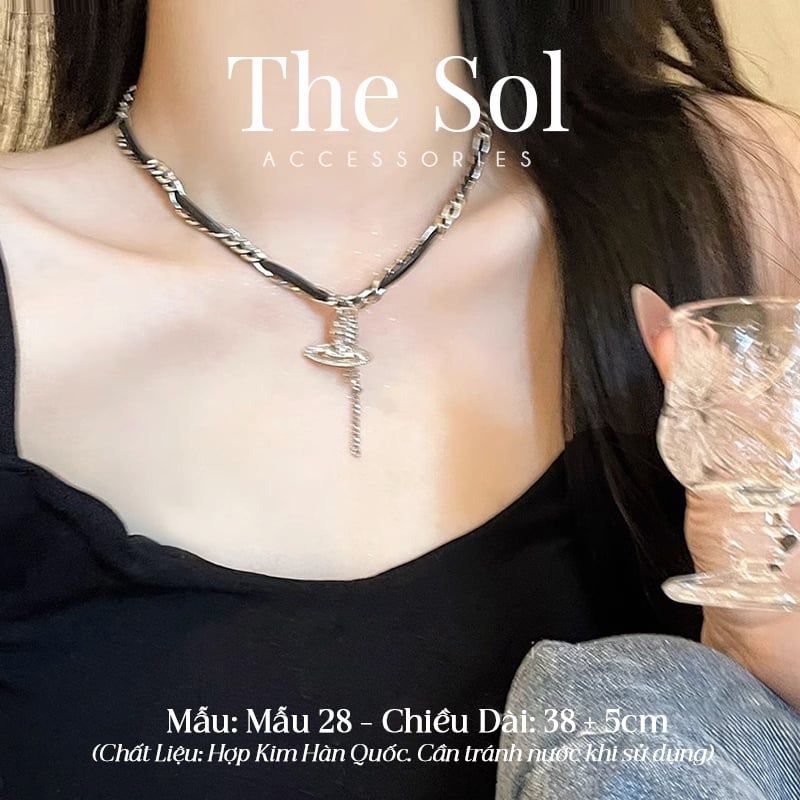  Choker Hàn Quốc Leather Vivienne - Mẫu 28 