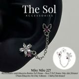  Khuyên Tai Thép Xi Mạ Pinky Flower - Mẫu 227 