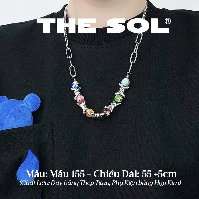 Dây Chuyền Titan Unisex Colorful Bead - Mẫu 155 