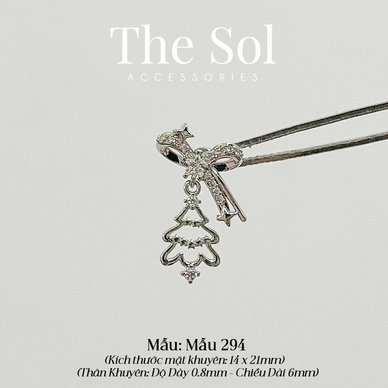  Khuyên Tai Thép Xi Mạ Giáng Sinh - Mẫu 294 
