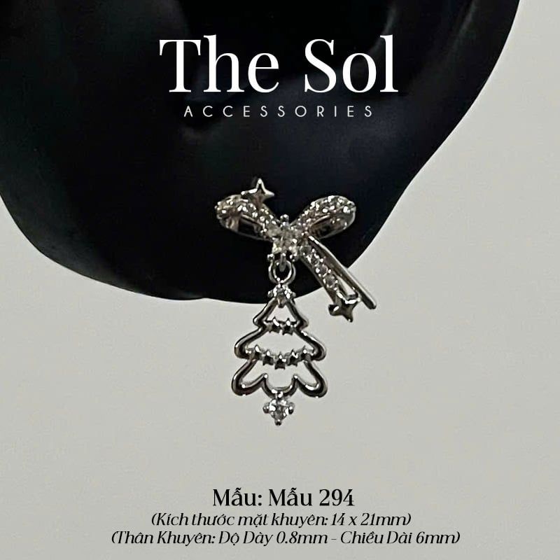  Khuyên Tai Thép Xi Mạ Giáng Sinh - Mẫu 294 