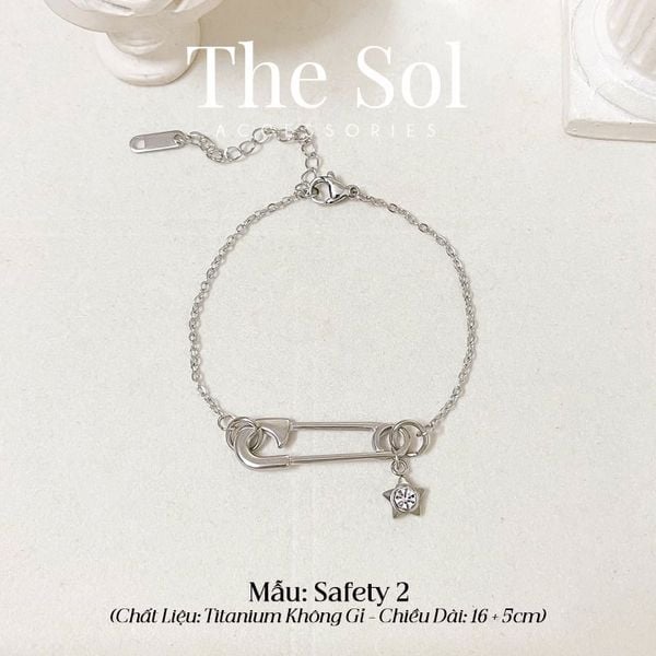  Lắc Tay Thép SAFETY PIN 