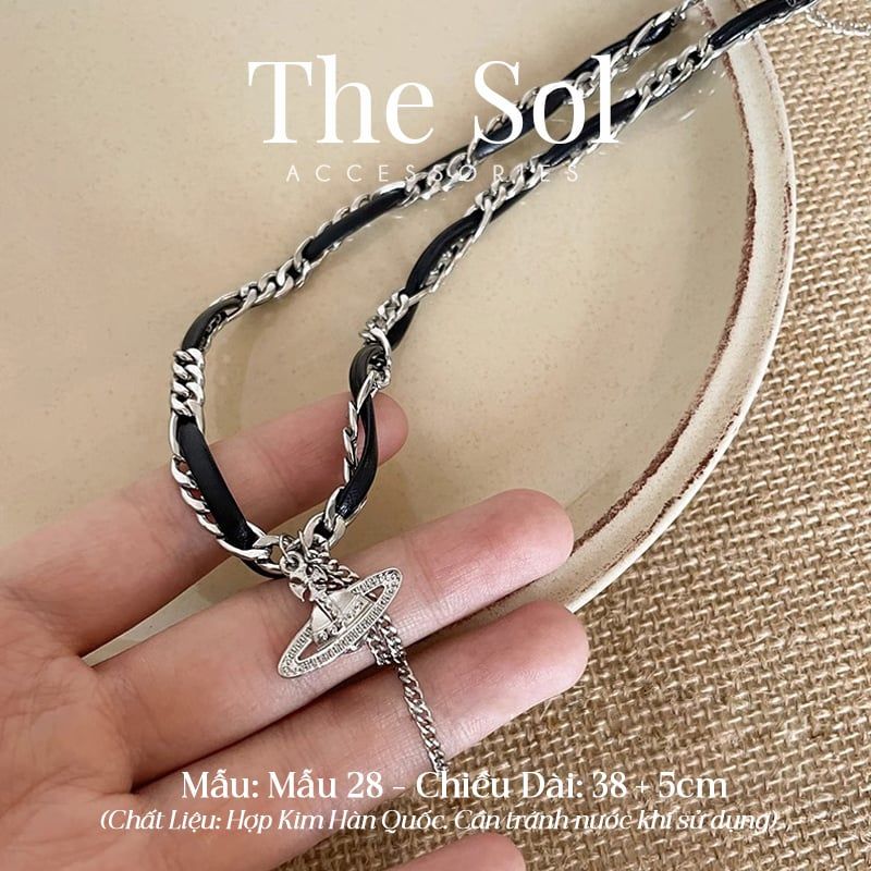  Choker Hàn Quốc Leather Vivienne - Mẫu 28 