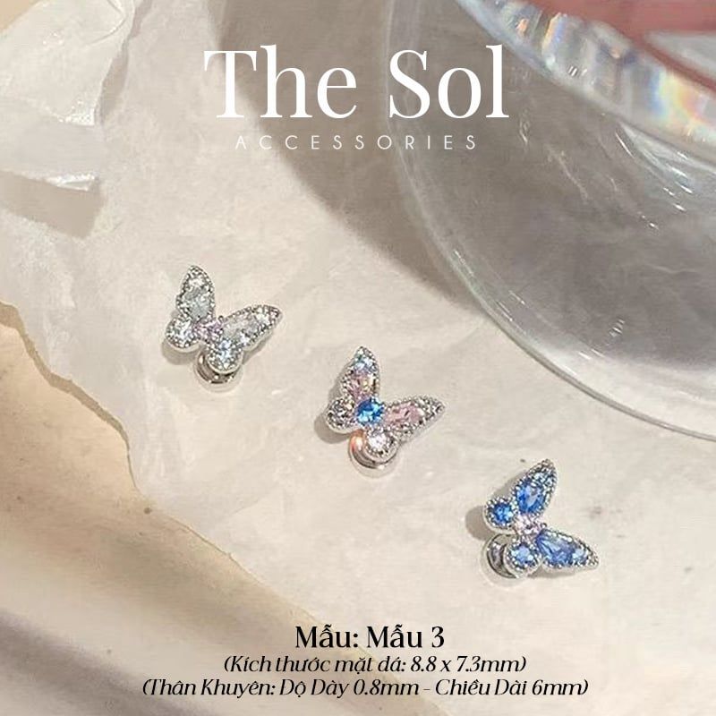  Khuyên Tai Thép Xi Mạ The Butterfly - Mẫu 3 