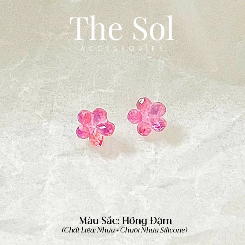  Bông Tai Nhựa Mini Flower 