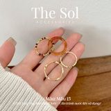 Set Nhẫn Hàn Quốc Colorful Golden - Mẫu 15 