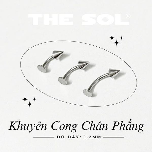  Khuyên Môi Titan Unisex ASHLEY - Bi Nhọn 