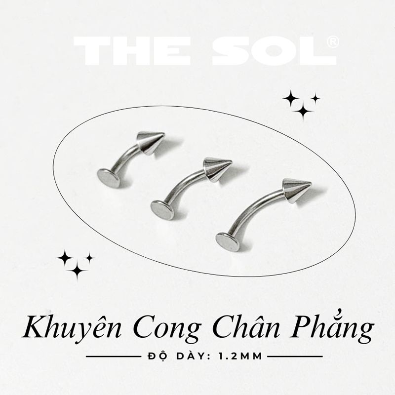  Khuyên Môi Titan Unisex ASHLEY - Bi Nhọn 