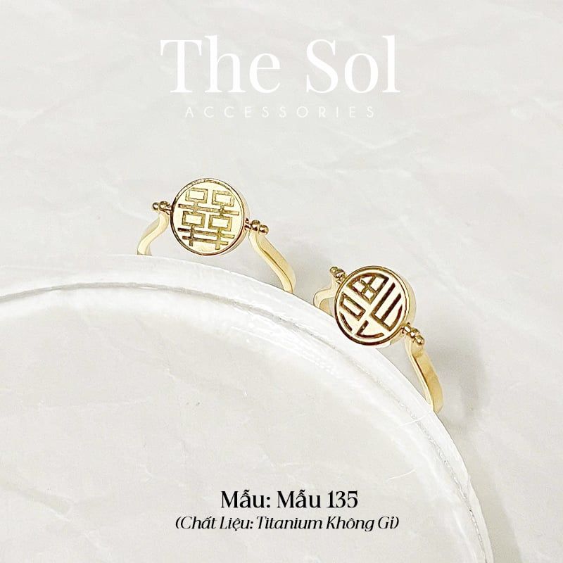  Nhẫn Titan Happy Ring - Mẫu 135 