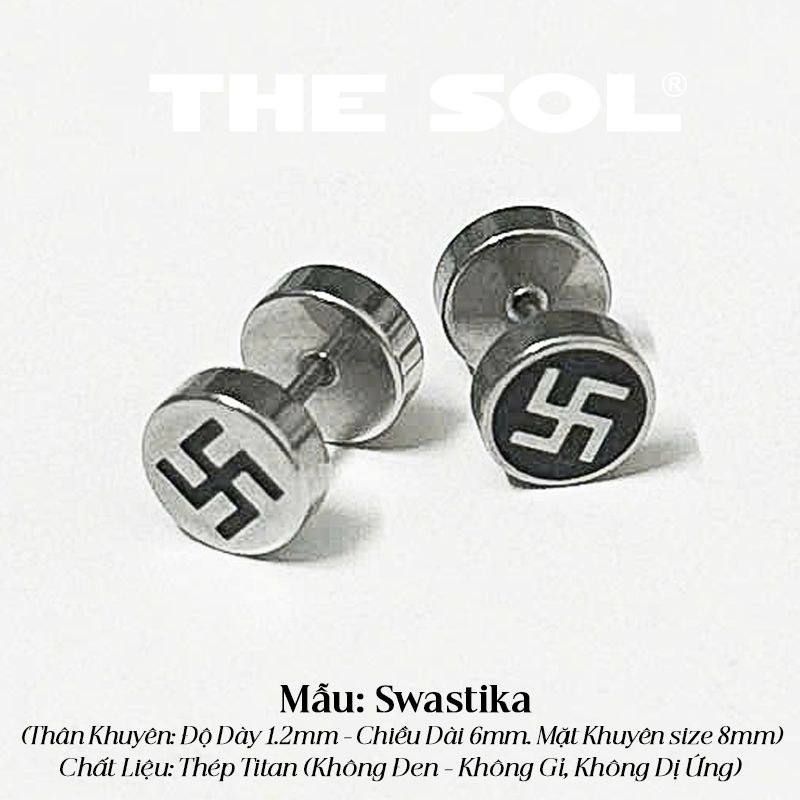  Khuyên Tai Titan Unisex The Swastika 