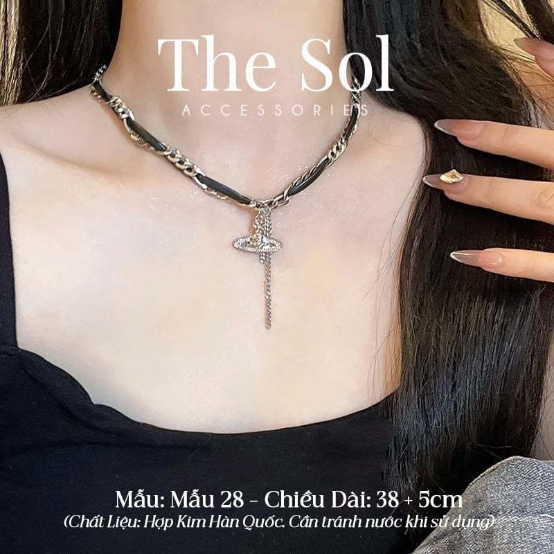  Choker Hàn Quốc Leather Vivienne - Mẫu 28 