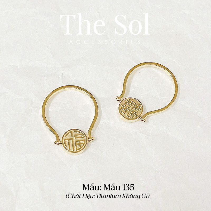  Nhẫn Titan Happy Ring - Mẫu 135 