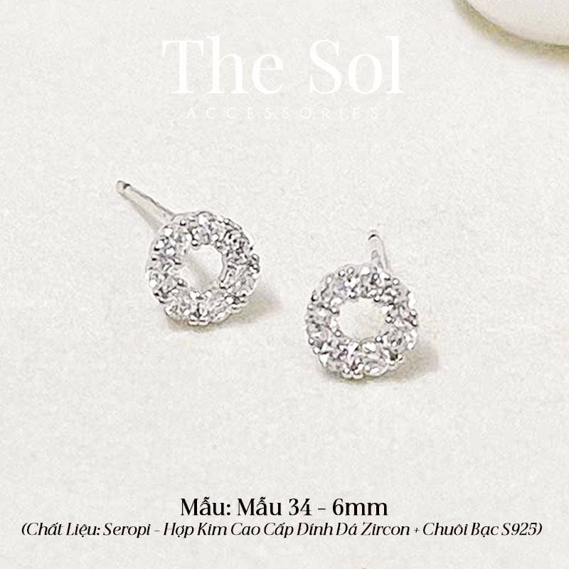  Bông Tai Seropi Dia Circle - Mẫu 34 