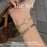  Lắc Tay Dây Rút Hàn Quốc Cỏ 4 Lá Đính Đá Cao Cấp 