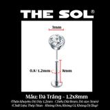  Khuyên Tai Titan Unisex Đính Đá Đầu Rút 