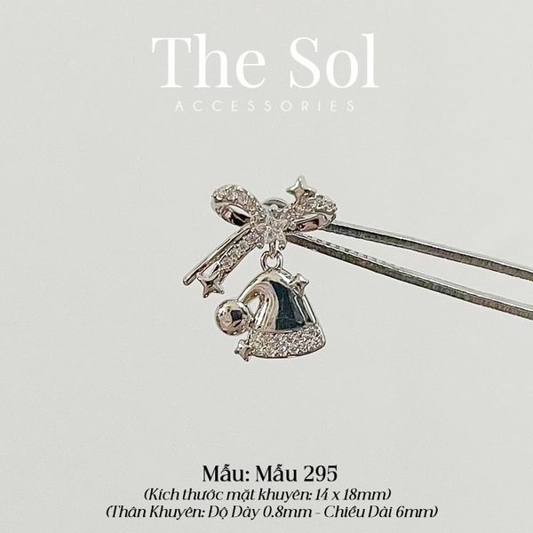  Khuyên Tai Thép Xi Mạ Giáng Sinh - Mẫu 295 