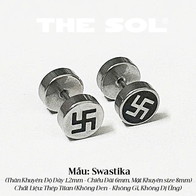  Khuyên Tai Titan Unisex The Swastika 