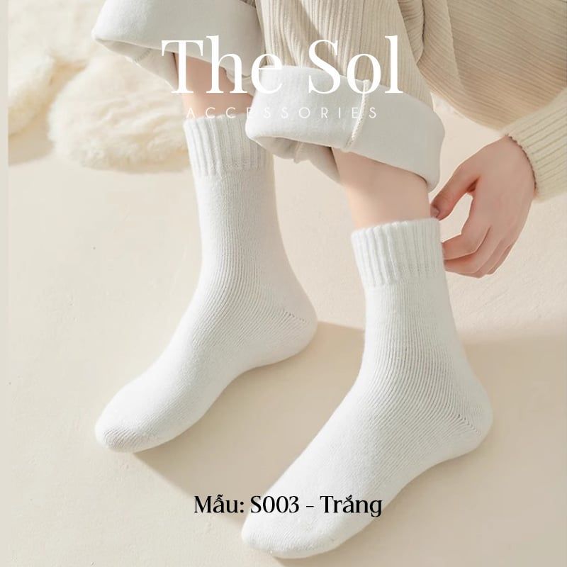  Tất Hàn Quốc Lông Cừu Ấm Mịn 