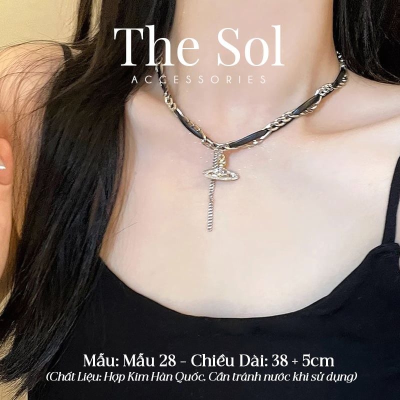  Choker Hàn Quốc Leather Vivienne - Mẫu 28 