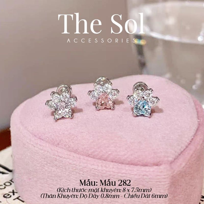  Khuyên Tai Thép Xi Mạ Cat's Feet - Mẫu 282 