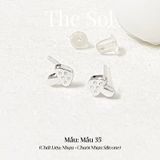  [SHOPEE] Bông Tai Nhựa Nhiều Mẫu Chuôi Su - Màu Bạc 