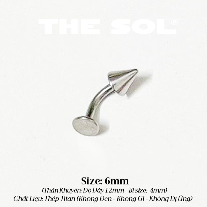  Khuyên Môi Titan Unisex ASHLEY - Bi Nhọn 