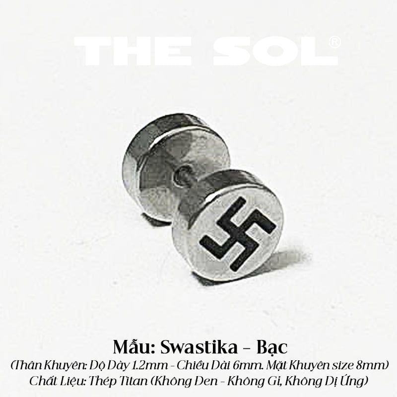  Khuyên Tai Titan Unisex The Swastika 