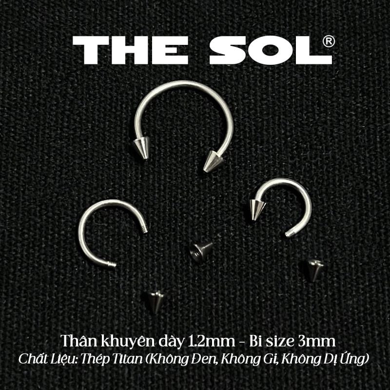  Khuyên Tai Titan Unisex SEPTUM Bi Nhọn - 1.2mm 