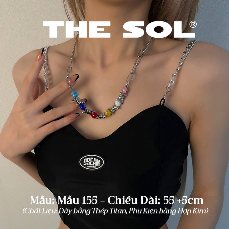  Dây Chuyền Titan Unisex Colorful Bead - Mẫu 155 