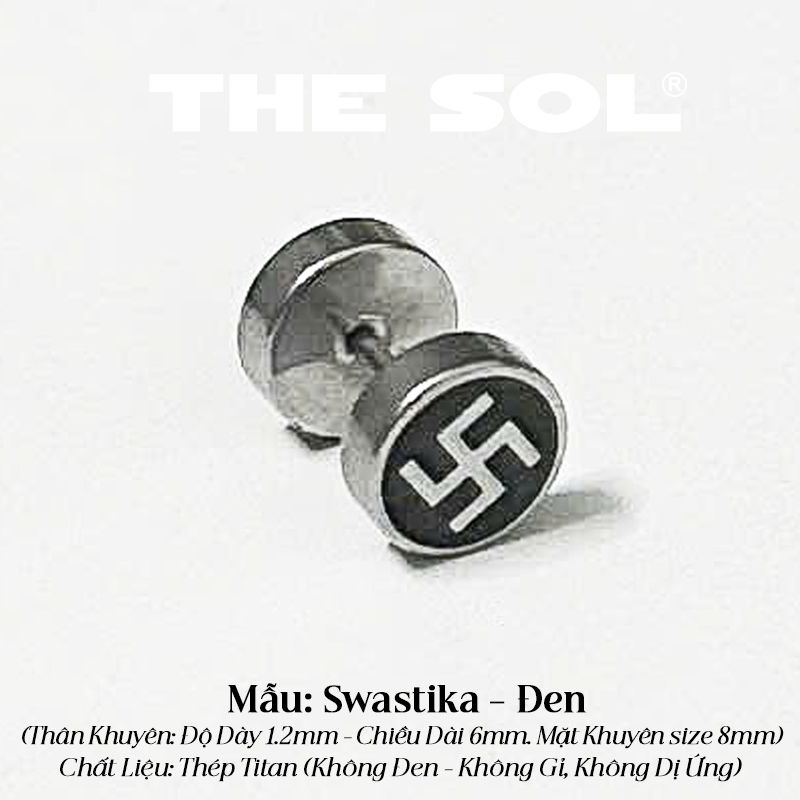  Khuyên Tai Titan Unisex The Swastika 