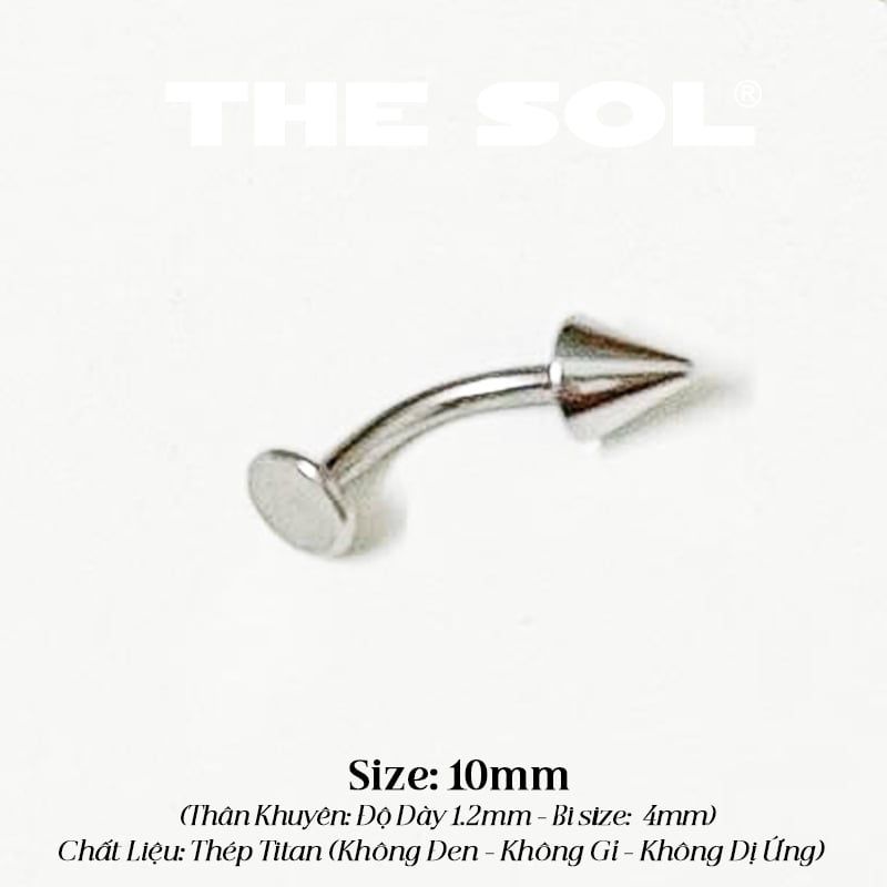  Khuyên Môi Titan Unisex ASHLEY - Bi Nhọn 