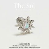  Khuyên Tai Thép Xi Mạ Opal Sun - Mẫu 311 