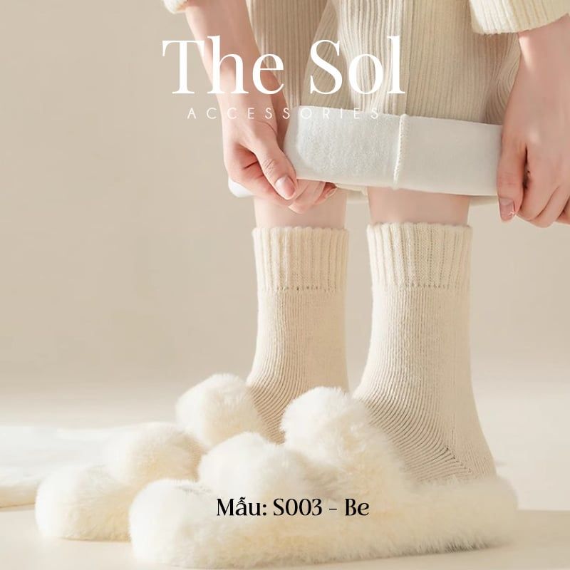  Tất Hàn Quốc Lông Cừu Ấm Mịn 