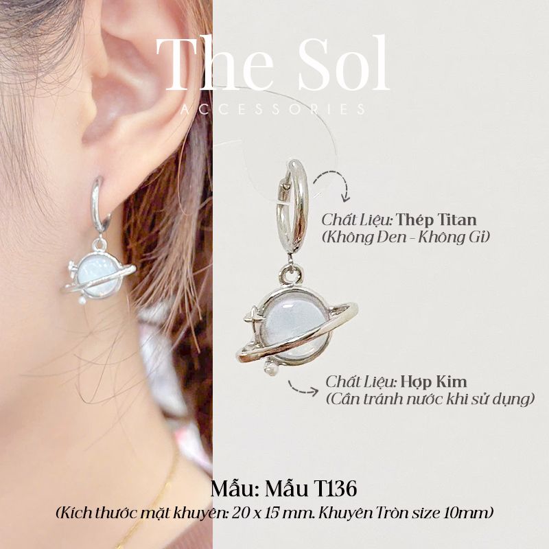  Khuyên Tai Titan The Saturn - Mẫu T136 