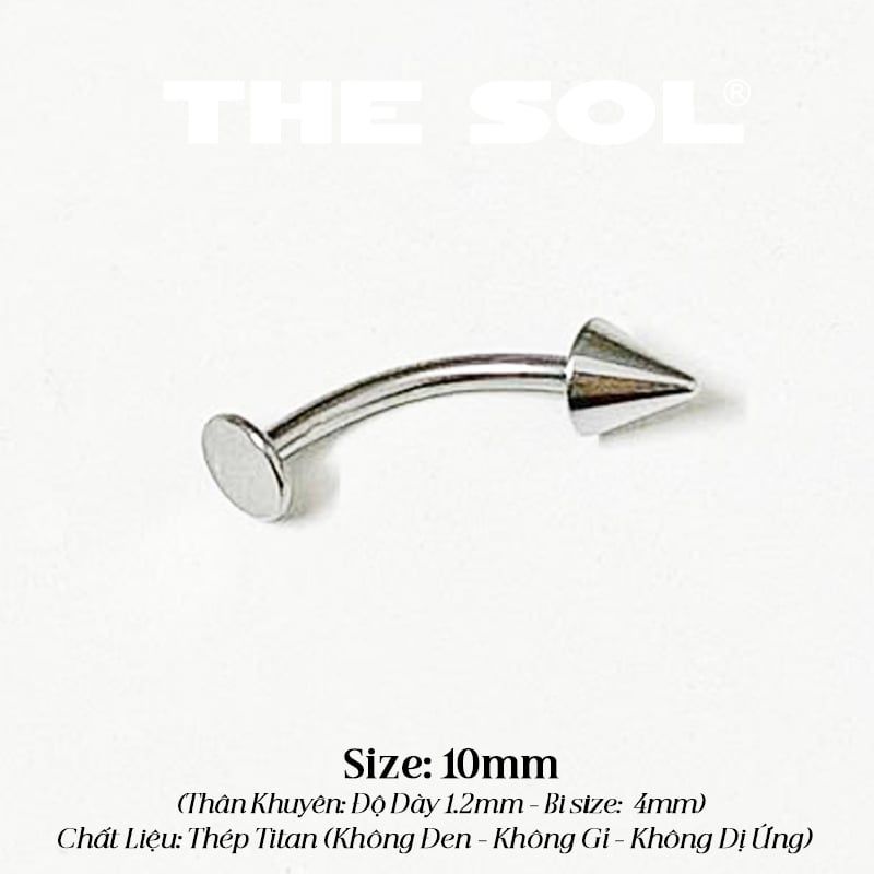  Khuyên Môi Titan Unisex ASHLEY - Bi Nhọn 