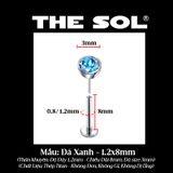  Khuyên Tai Titan Unisex Đính Đá Đầu Rút 