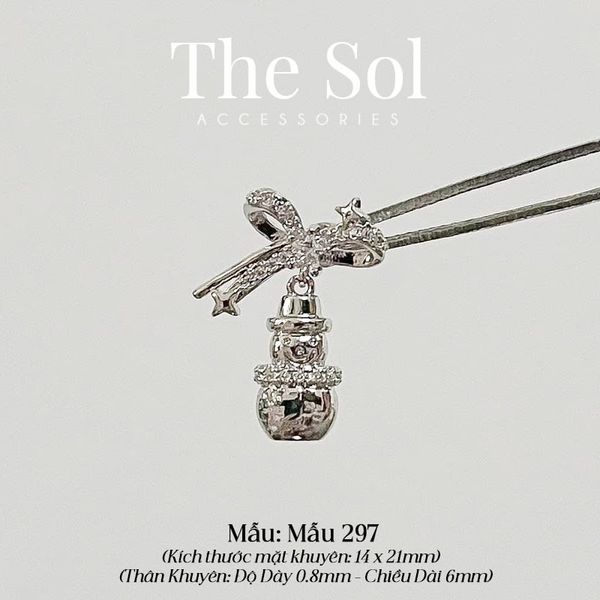  Khuyên Tai Thép Xi Mạ Giáng Sinh - Mẫu 297 