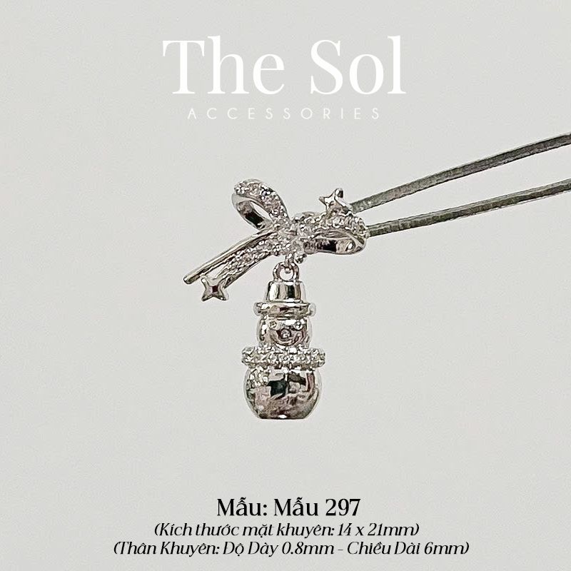  Khuyên Tai Thép Xi Mạ Giáng Sinh - Mẫu 297 