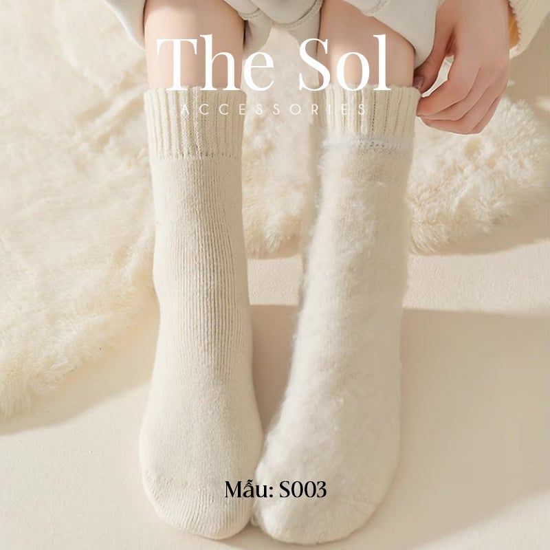  Tất Hàn Quốc Lông Cừu Ấm Mịn 
