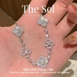  Lắc Tay Dây Rút Hàn Quốc Cỏ 4 Lá Đính Đá Cao Cấp 