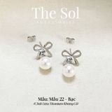  Bông Tai Titan Pearl Bow - Mẫu 22 