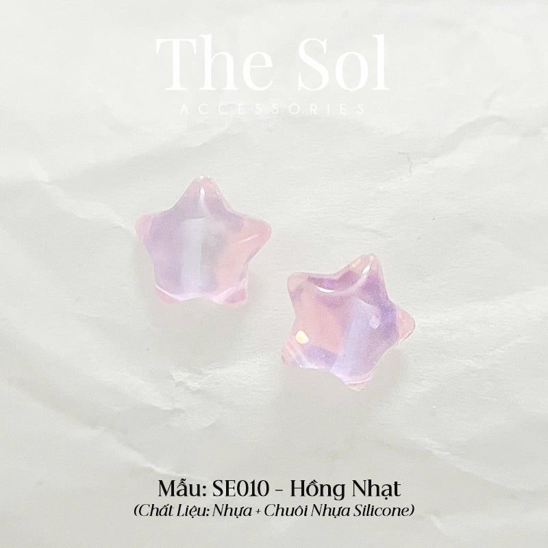  Bông Tai Nhựa Hologram Star 