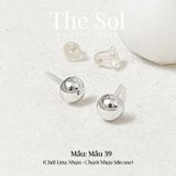  [SHOPEE] Bông Tai Nhựa Nhiều Mẫu Chuôi Su - Màu Bạc 