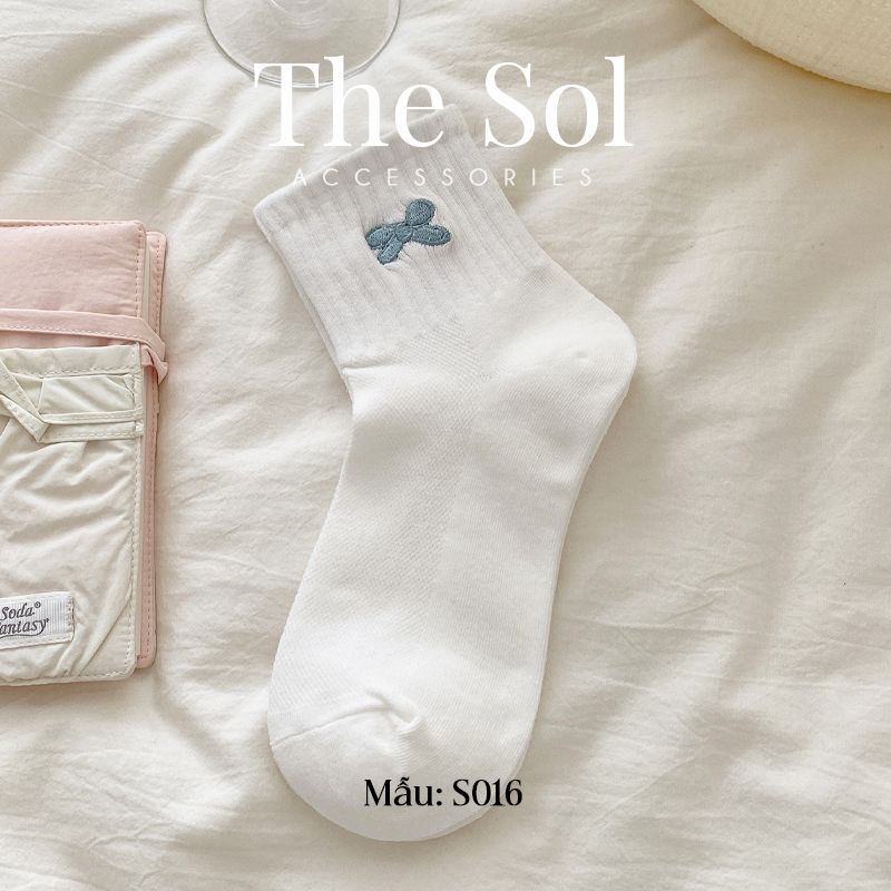  Tất Hàn Quốc Blue Bow 