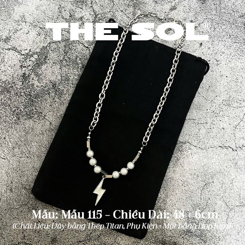  Dây Chuyền Titan Unisex White Lighting - Mẫu 115 